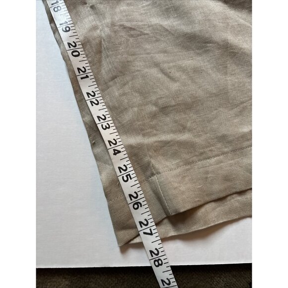 Grace Elements Beige 100% Linen Pants Wide Leg Size XL Beach Life High Waisted - Picture 5 of 5